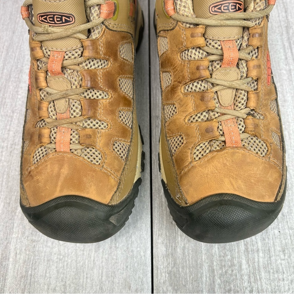 Keen Targhee Vent Trail Hiking Brown Leather Sneaker Boot Women’s Size 7.5 - Picture 7 of 11